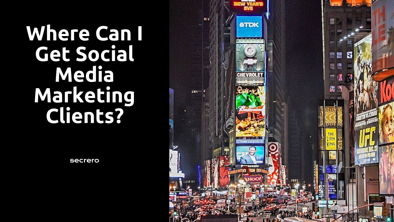 Where can I get social media marketing clients?